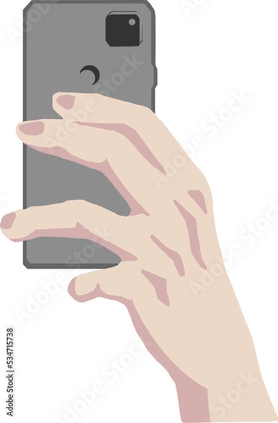 Obraz スマホを持つ手のベクターイラスト