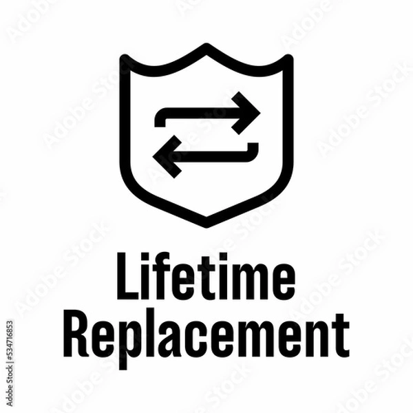 Fototapeta "Lifetime Replacement" vector information sign