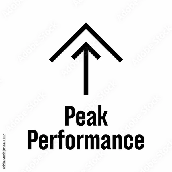 Fototapeta "Peak Performance" vector information sign