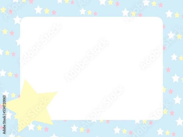 Fototapeta 星模様の水色の壁紙