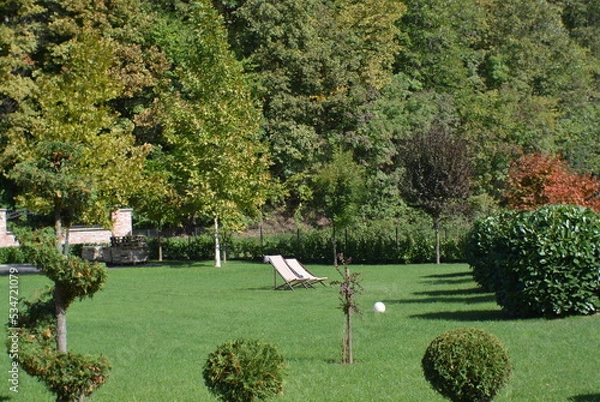 Obraz golf course with clubs