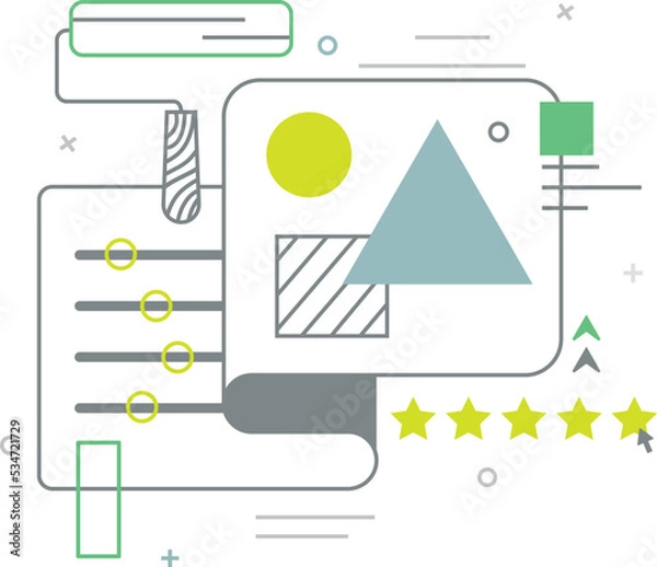 Fototapeta development and design of interfaces UI UX