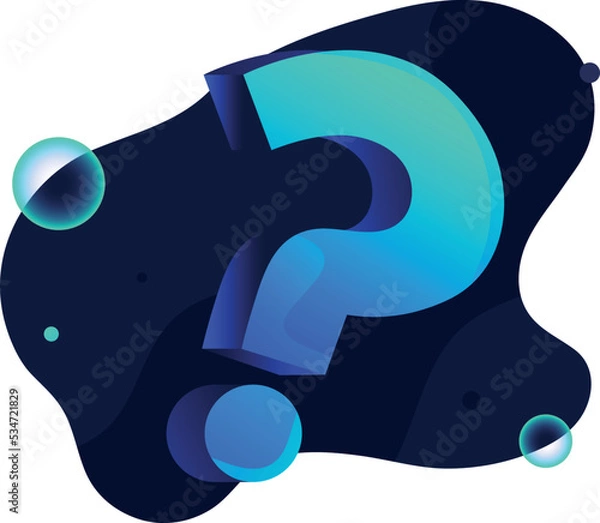 Fototapeta Bright question mark icon islated