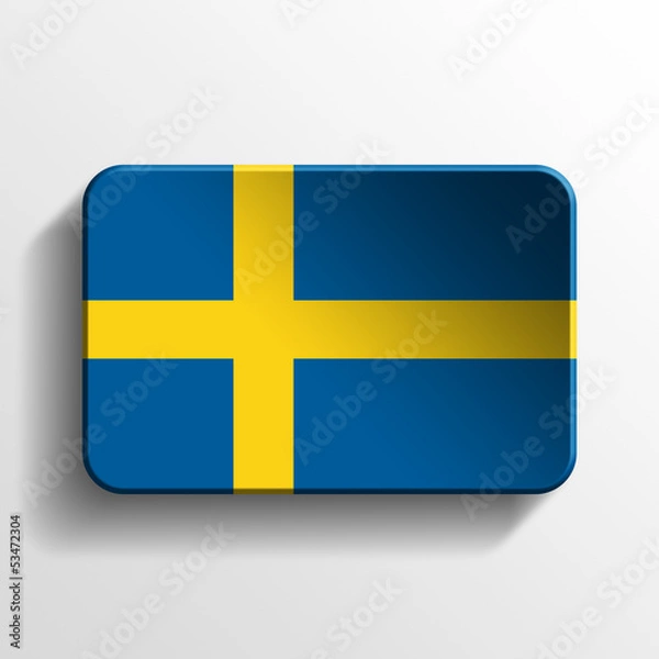 Obraz sweden 3d button