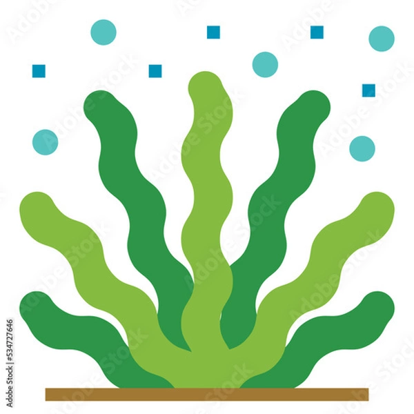 Obraz seaweed flat icon