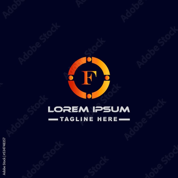 Obraz creative f logo design