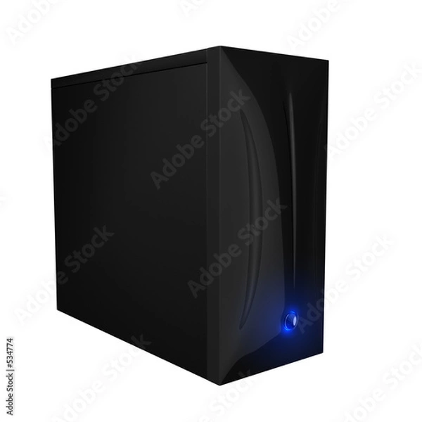 Fototapeta black computer case 01