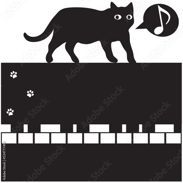 Fototapeta Kitten_Piano