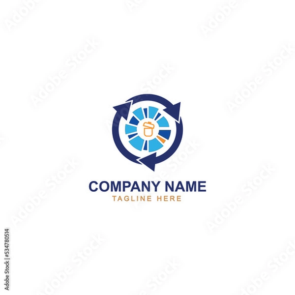 Fototapeta Data Recovery Logo template. Symbol, logo illustration. vector graphics.