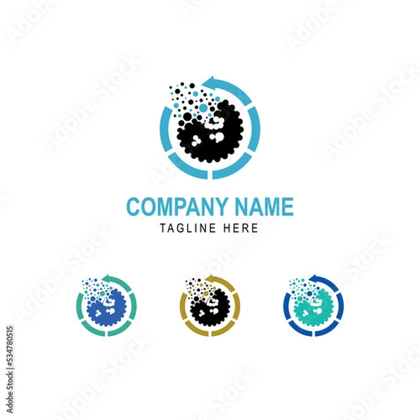 Fototapeta Data Recovery Logo template. Symbol, logo illustration. vector graphics.