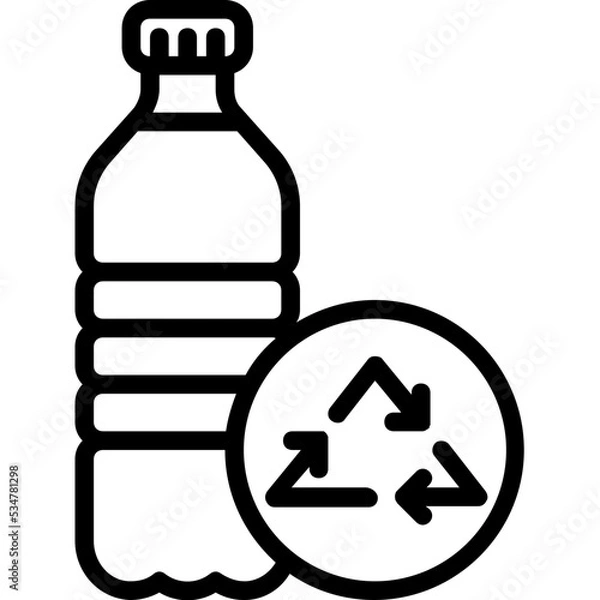 Fototapeta Plastic bottle icon