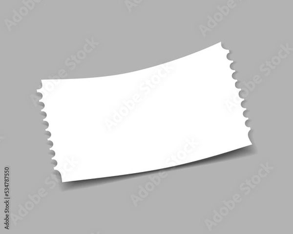 Obraz Blank cinema ticket or coupon. 3d illustration