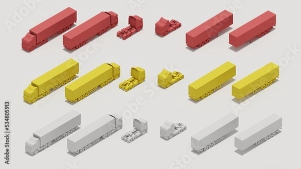 Obraz 3d rendering transport delivery isometric