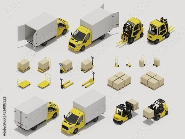 Obraz 3d rendering transport delivery