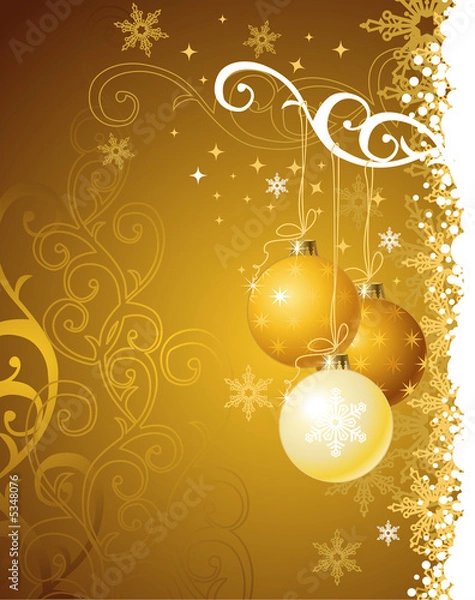 Fototapeta gold christmas background / vector illustration