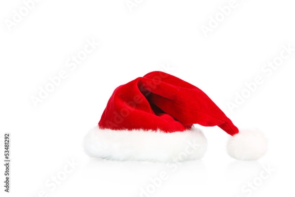 Obraz christmas hat on white
