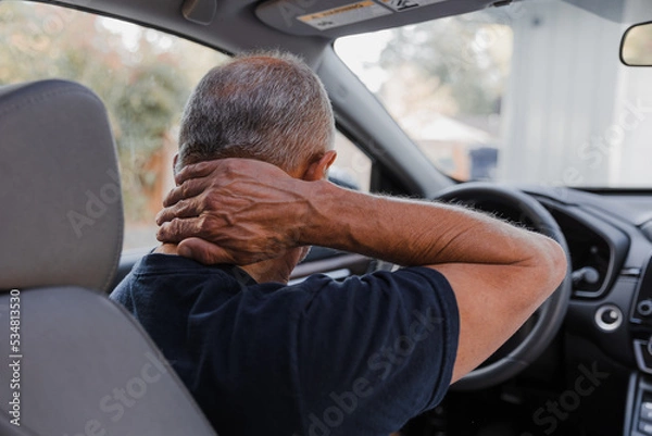 Obraz Middle-aged man with neck pain