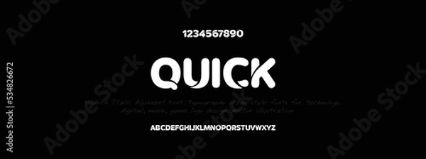 Obraz Modern Bold Font. Regular Italic Number Typography urban style alphabet fonts for fashion, sport, Tech, Crypto and digital, movie, logo design, vector illustration