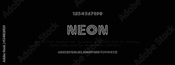 Fototapeta NEON  Elegant alphabet letters font and number. Classic Lettering Minimal Fashion Designs. Typography modern serif fonts decorative vintage design concept. vector illustration