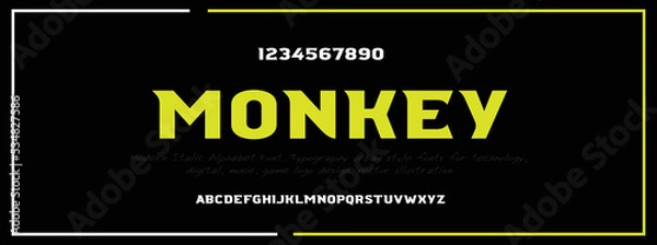 Obraz Modern Bold Font. Regular Italic Number Typography urban style alphabet fonts for fashion, sport, technology, digital, movie, logo design, vector illustration