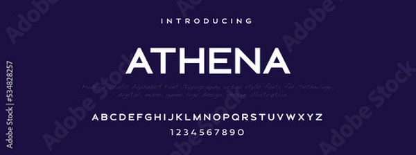 Obraz ATHENA  Elegant alphabet letters font and number. Classic Lettering Minimal Fashion Designs. Typography modern serif fonts decorative vintage design concept. vector illustration
