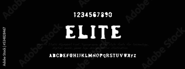 Obraz ELITE Sports minimal tech font letter set. Luxury vector typeface for company. Modern gaming fonts logo design.