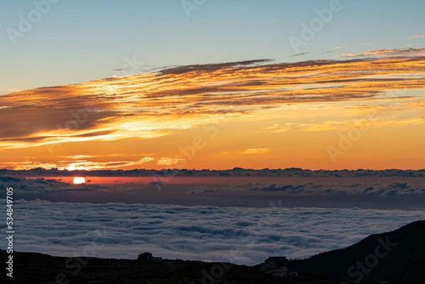 Obraz 立山連峰散策（夕日）