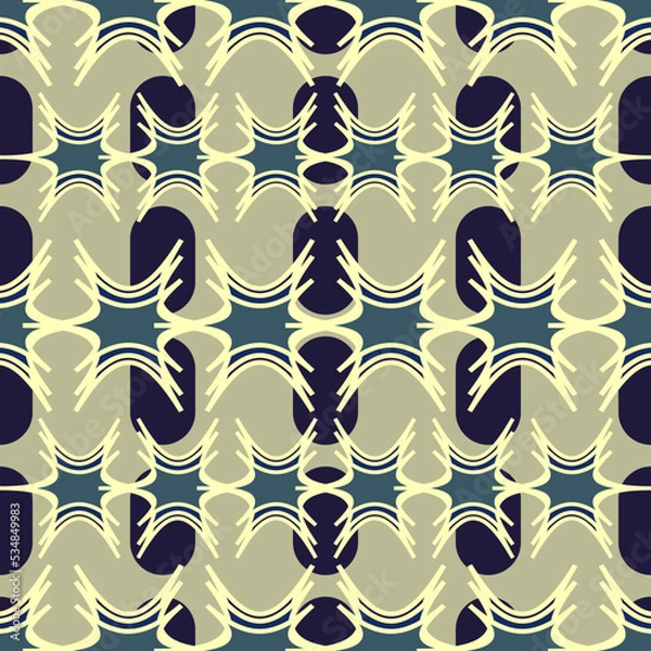 Obraz Seamless geometric pattern with shapes