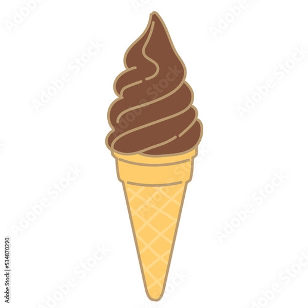 Fototapeta ソフトクリーム　イラスト　アイス