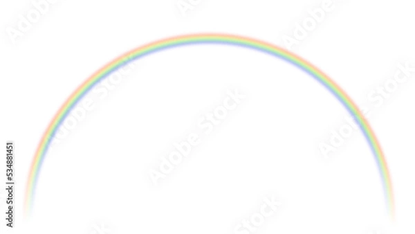 Fototapeta Realistic rainbow graphics with transparent background