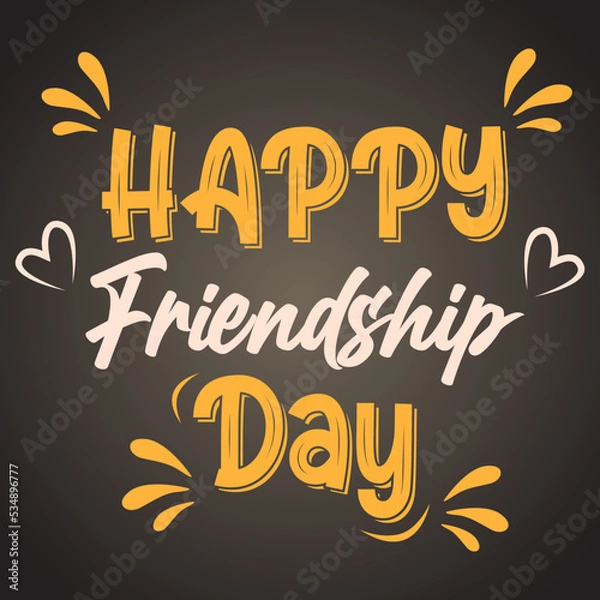 Fototapeta Happy Friendship Day Lettering