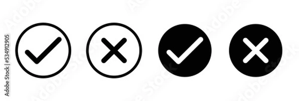 Obraz Checklist icon website element pack black and white