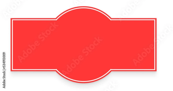 Obraz red frame title template transparency frame and realistic shadow