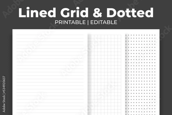 Obraz Lined Grid & Dotted Paper