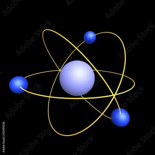 Obraz Molecule, 3D render.
