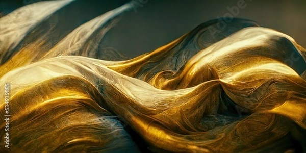 Obraz Swirling golden background