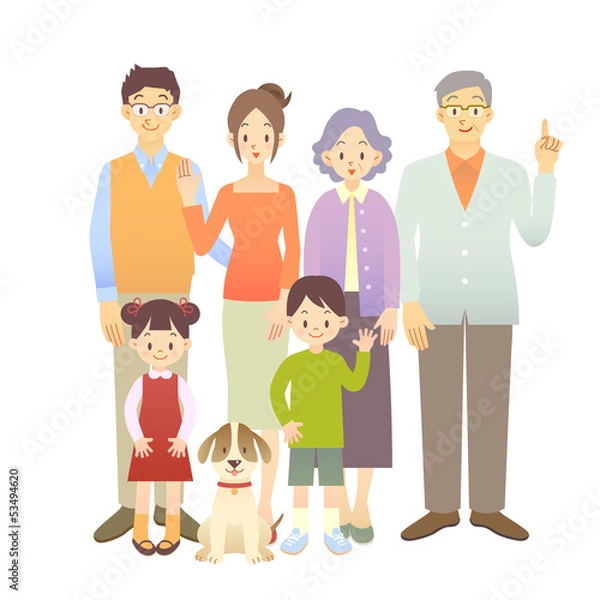 Obraz 家族　家庭　子供　イラスト