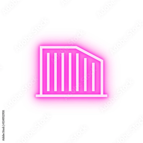 Obraz Building neon icon