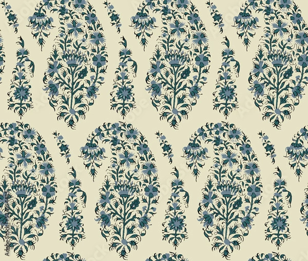 Obraz abstract Hand indian Block Print Ajrakh Print background pattern