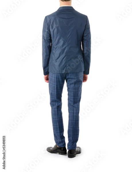 Obraz Man model with suit on white