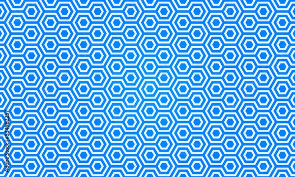 Fototapeta Japanese Hexagon Stripe Vector Seamless Pattern stock illustration