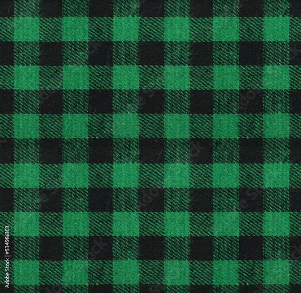 Obraz seamless green gingham check fabric pattern