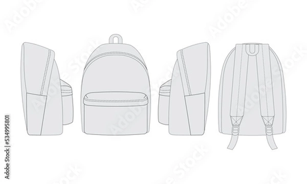 Obraz backpack vector template for design