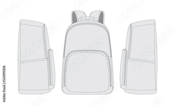 Obraz backpack vector template