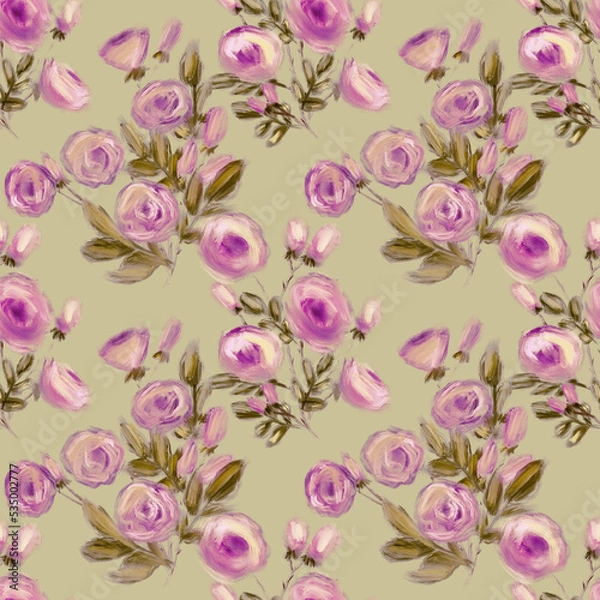 Fototapeta seamless pattern with flowers
