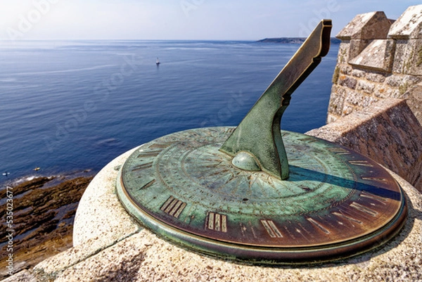 Obraz Ancient sundial on Castle St Michael Mount - Cornwall, England