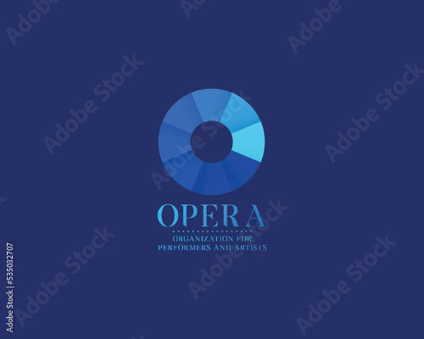 Obraz Opera music vector logo design