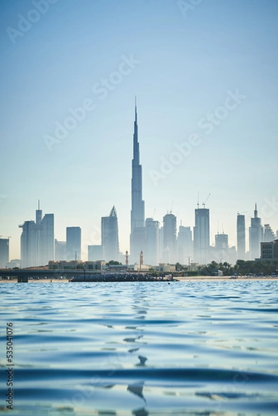 Obraz Dubai skyline view over the waves