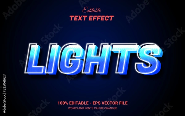 Obraz light editable 3d text effect template design