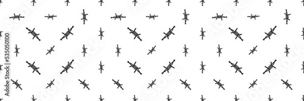 Obraz Barbed Wire Icon Seamless Pattern Y_2202001